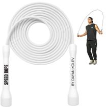 Jump Rope SwissSkip Speed PVC de 5 mm para fitness e boxe branco Jump Rope SwissSkip Speed PVC de 5 mm para fitness e boxe branco