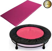 Jump Rosa Profissional Mini Cama Elástica + Capa +Colchonete Jump Rosa Profissional Mini Cama Elástica + Capa +Colchonete