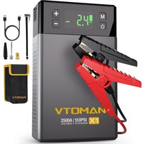 Jump Starter VTOMAN X1 com compressor de ar 2500A 12V cinza