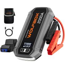Jump Starter WOLFBOX 2000A 12000mAh com LED de carga rápida de 30W
