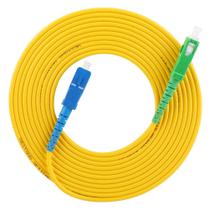 Jumper de Fibra Óptica Monomodo Walfront (15m, SC/APC-SC/UPC)