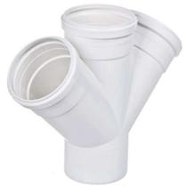 Junção Dupla para Esgoto PVC Rígido Branco 75 X 75 - Tigre Junção Dupla para Esgoto PVC Rígido Branco 75 X 75 - Tigre