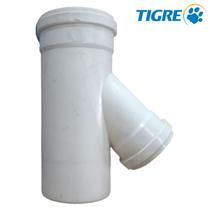 Junção Pvc 100mm x 75mm Linha Esgoto Invertida De Redução Tigre