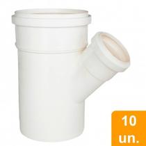 Junção Simples Esgoto Redução Plastilit 75x50mm - Embalagem com 10 Unidades