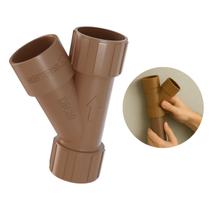 Junção Soldável Pvc 20mm Tubo Bolsa 1/2" Marrom Estrela