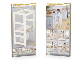 Junges Torre de Aprendizagem Montessori Ajustável Madeira Criança +12m Segura Junges Torre de Aprendizagem Montessori Ajustável Madeira Criança +12m Segura