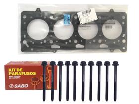 Junta do Cabeçote de Chapa Original VW + 10 Parafusos de Cabeçote SABÓ para Gol Mi 1.0 8v Motor AT