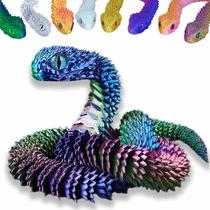Junta flexível articulada de cobra impressa em 3D de brinquedo, resina de 60 cm