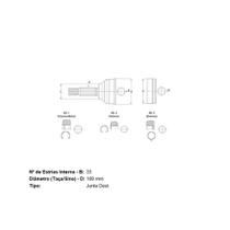 Junta homocinetica deslizante lado cambio vkja48007a skf - 33 dentes interno