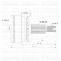 JUNTA HOMOCINETICA VETOR LAND ROVER: RANGE ROVER 5.0 V8 15&gt18 CAMBIO AUTOMATICO