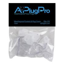 Juntas e tampas de plugue à prova de intempéries AplugPro Clear 10 unidades