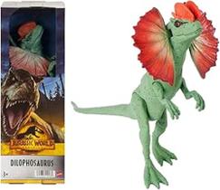 Jurassic World, Dinossauro Dilophosaurus com 30 cm de Comprimento