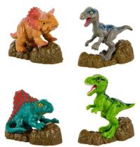 Jurassic World kit com 4 Mini Figura 2" - Mattel Gxb08
