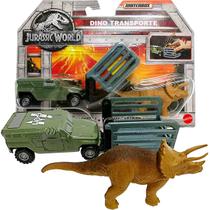 Jurassic World Mini Boneco Dinossauro + Carrinho Transportador Matchbox - Mattel FMY35