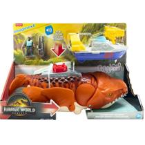 Jurassic World Rebirth Mosassaurus AquaChomp com Barco
