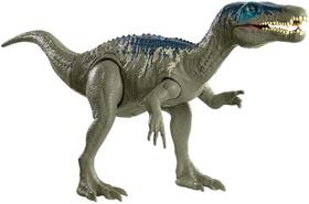 Jurassic World Roar Attack Baryonyx Chaos Camp Cretaceous Dinosaur Figure with Movable Joints, Realistic Sculpting, Strike Feature &amp Sounds, Carnívoro, Kids Gift 4 Years &amp Up