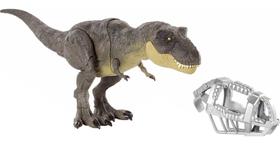 Jurassic World Stomp 'N Escape Tyrannosaurus Rex Figure Camp Cretáceo Dinossauro Escape Toy with Stomping Movements, Movable Joints, Authentic Deco, Kids Gift Ages 4 Years & Up
