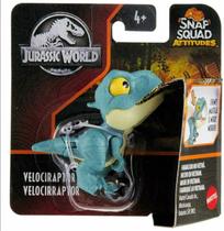 JurassicWorld Velociraptor (Azul), Snap Squad Attitudes (Figura de 2" polegadas)