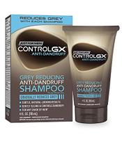 Just For Men Control GX Grey Reducing Anti-Casruff Shampoo, Gradualmente Colore Cabelo, Limpe suavemente e Controla Caspa com 1% de Tratamento de Zinco Pirithiário, 4 Fl Oz - Pacote de 1