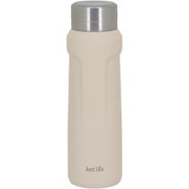 JUST LIFE GARRAFA TÉRMICA 23x7x7cm 500ml INOX BRANCO PAREDE DUPLA