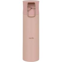 JUST LIFE GARRAFA TÉRMICA 24x6x6cm 500ml INOX ROSA PAREDE DUPLA