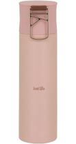 JUST LIFE GARRAFA TÉRMICA 24x6x6cm 500ml INOX ROSA PAREDE DUPLA