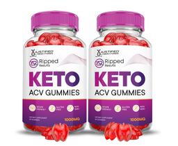 Justified Laboratories Ripped Results Keto ACV Gummies 1000 mg, pacote com 2