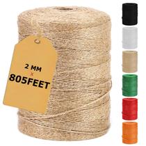 Jute Twine Vanhench 805 pés (246 m) para jardinagem artesanal Jute Twine Vanhench 805 pés (246 m) para jardinagem artesanal