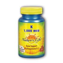 K-1 Phylloquinone 50 cápsulas da Nature's Life (pacote com 2)