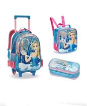 K it Mochila Infantil Carrinho + Lancheira + Estojo Ice Girl - Denlez