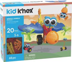 K'NEX Kid Wings &amp Wheels Building Set - 65 Peças - Idades 3+ - Brinquedo Educacional Pré-Escolar