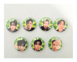 K-pop Kit com 7 bottons BTS brasileirinhos K-pop Kit com 7 bottons BTS brasileirinhos