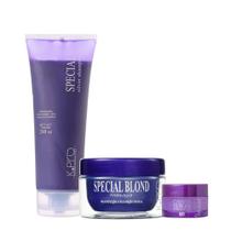 K Pro Special Silver - Shampoo Desamarelador 240ml+Mascara Blond 165g+Serum 10g