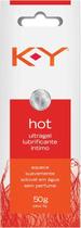 K-Y Gel Lubrificante Íntimo Hot 50g Sensação de Aquecimento, Toque Suave, Base Aquosa, Dermatologicamente Testado, Ide