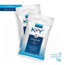 K-Y Original Gel Lubrificante Íntimo Pacote com 3 Saches 5G K-Y - Oral-B