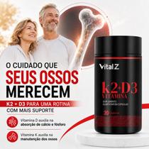 K2 D3 Vital Z A dupla para o cuidado que seus ossos merecem