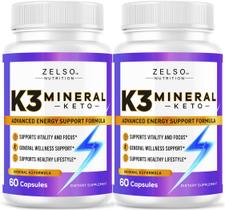 K3 Mineral Keto - Kit com 2 Frascos (120 Comprimidos) - Zelso