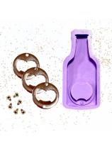 KAC3 Molde de silicone abridor garrafa + 3 abridores com 6 parafusos resina decorar
