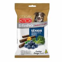 Kadi bifinho senior, vitaminas a,d,e brocolis & blue berry - caes adultos 130g Kadi bifinho senior, vitaminas a,d,e brocolis & blue berry - caes adultos 130g