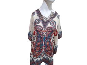 Kafta Curta Moda Indiana Moda Praia Boho mandala Red Kafta Curta Moda Indiana Moda Praia Boho mandala Red