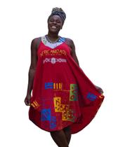 Kaftan africana - Africanidade - Vermelho - TAMANHO UNICO - Chato Afro Culture