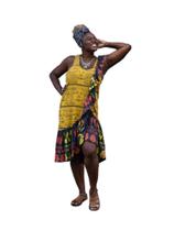 Kaftan Africana Estampa - TAMANHO M - Chato Afro Culture