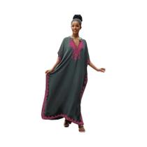 Kaftan plus Size Para Mulheres, Saída De Praia, Vestido De Banho Bordado Kaftan plus Size Para Mulheres, Saída De Praia, Vestido De Banho Bordado