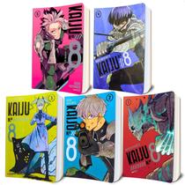 Kaiju N. 8 Mangá Volume 1 Ao 5 - KIT Panini Capa Comum português BR Kaiju N. 8 Mangá Volume 1 Ao 5 - KIT Panini Capa Comum português BR