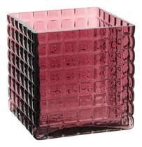 KALIL VASO 13x13x13cm VIDRO VERMELHO