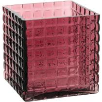 Kalil Vaso 13X13X13Cm Vidro Vermelho Kalil Vaso 13X13X13Cm Vidro Vermelho
