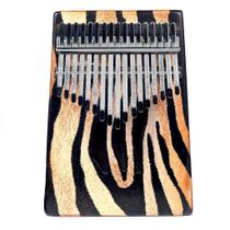 Kalimba mahalo zebra com martelo afinador e bag - 17 teclas