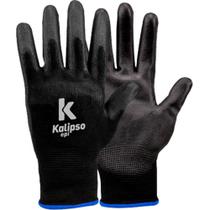 Kalipso Luva Multitato Pu Preta.Xg - Kit C/12 Pr