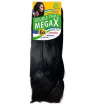 Kanekalon Jumbo Para Tranças Box Braid MEGAX 400g Fibra Especial Preto 01 Kanekalon Jumbo Para Tranças Box Braid MEGAX 400g Fibra Especial Preto 01