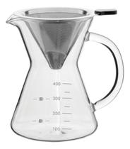 KANNE CAFETEIRA COM FILTRO 14x15x11cm 400ml BOROSILICATO TRANSP KANNE CAFETEIRA COM FILTRO 14x15x11cm 400ml BOROSILICATO TRANSP